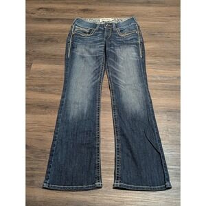 Ariat Real Mid Rise Boot Entwined Jeans Festival Blue 29S 10025286 Bootcut Denim